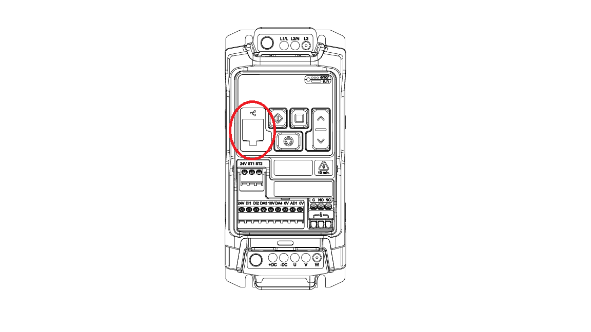 Drive connection port location