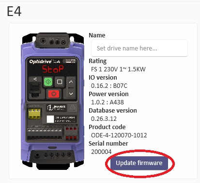 Update button location